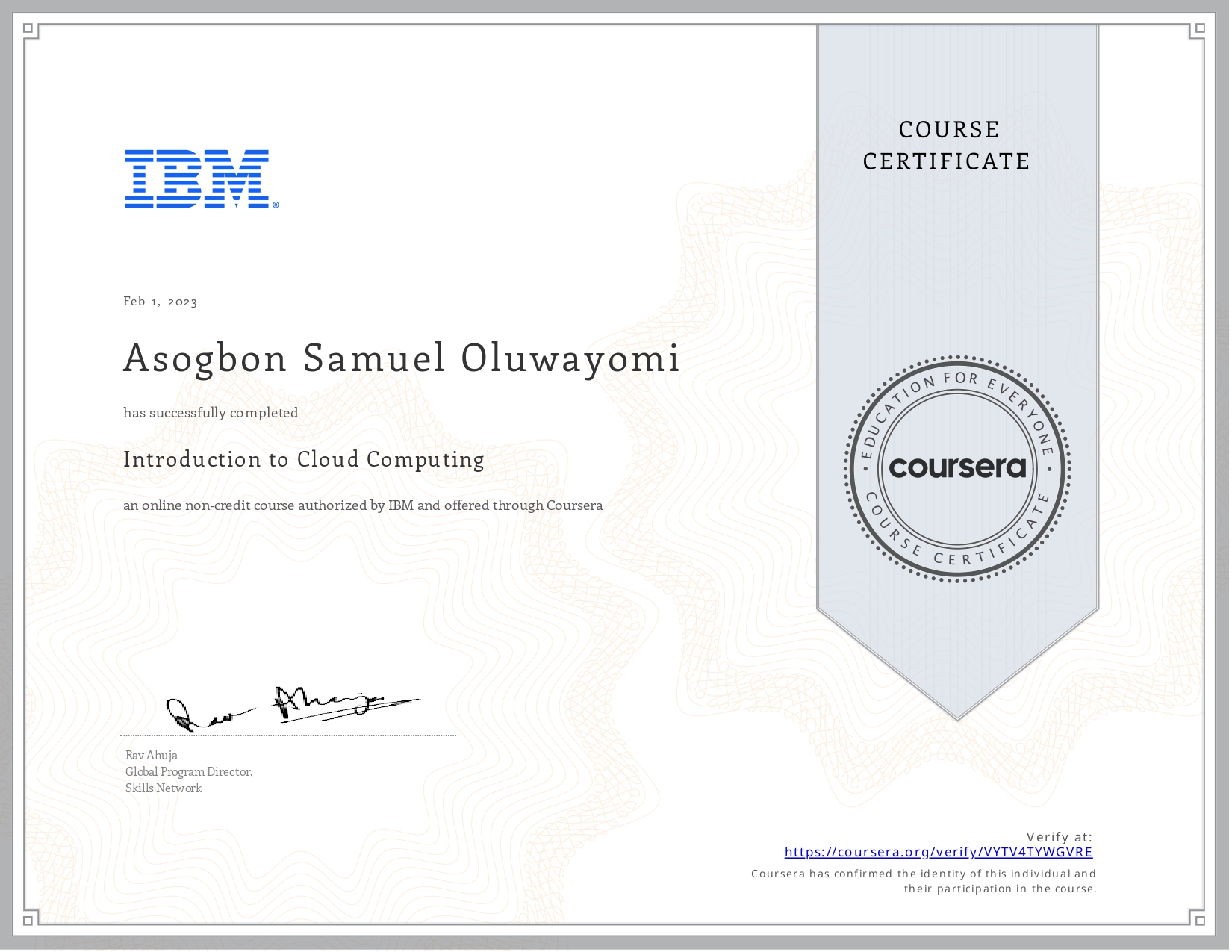 Cloud Computing Certificate