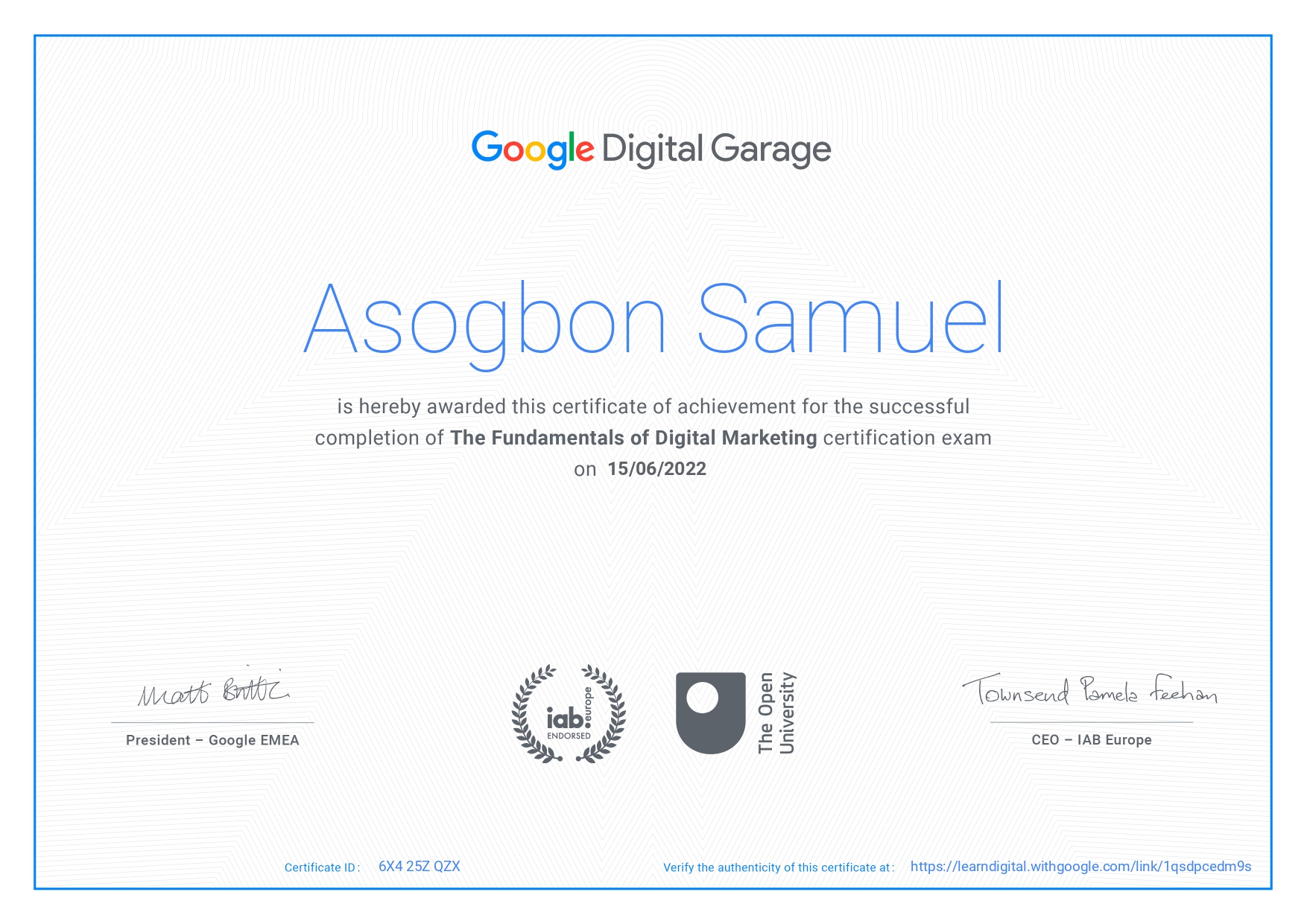 Fundamentals of Digital Marketing Certificate